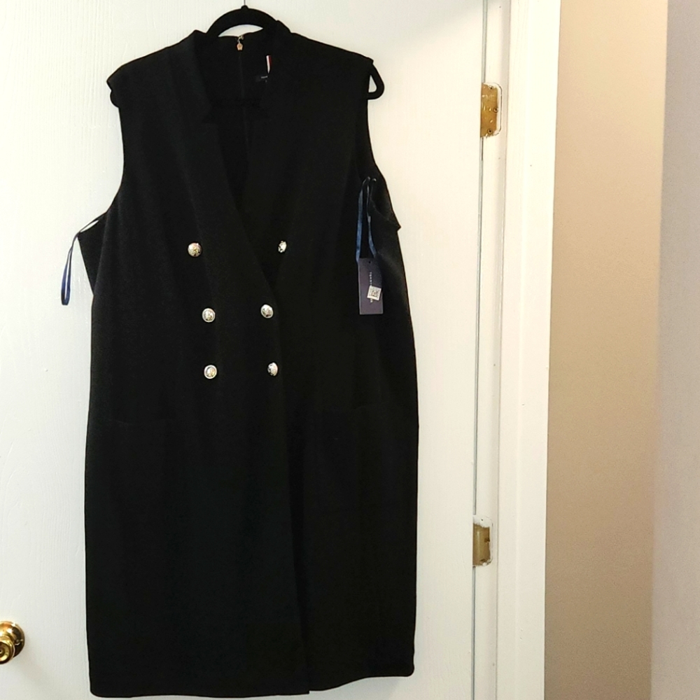 Double-breasted Black Dress